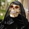 Animated Hanging Chained Grim Reaper Plastic Halloween Decoration 6 Ft